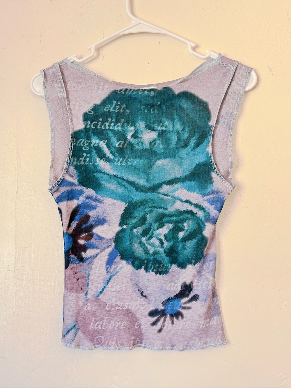 Urban Outfitters Teal and Blue Floral Tank Top